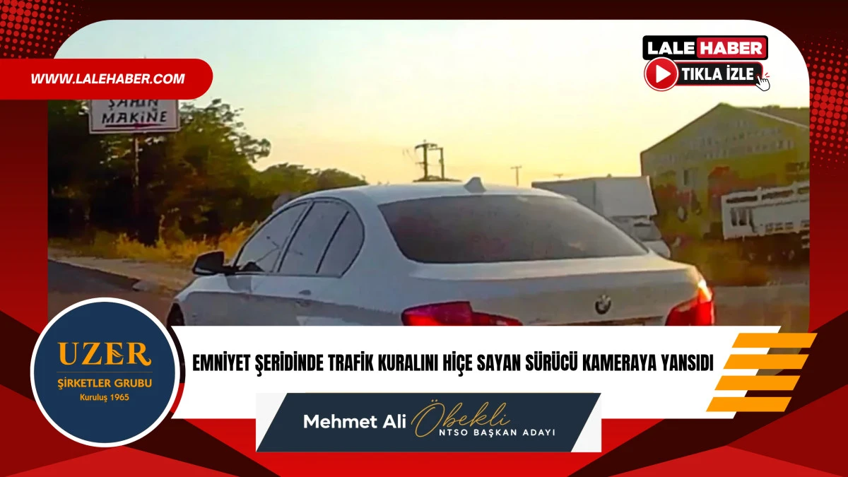 Nevşehir'de trafik kurallarını hi&ccedil;e sayan s&uuml;r&uuml;c&uuml; kameraya yansıdı