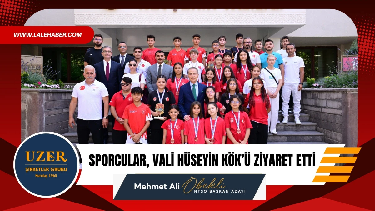 Nevşehirli sporcular, Vali H&uuml;seyin K&ouml;k'&uuml; ziyaret etti