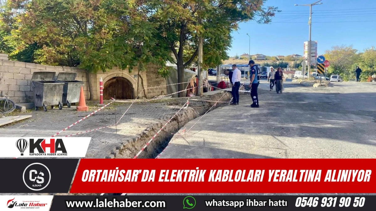 Ortahisar'da elektrik kabloları yeraltına alınıyor