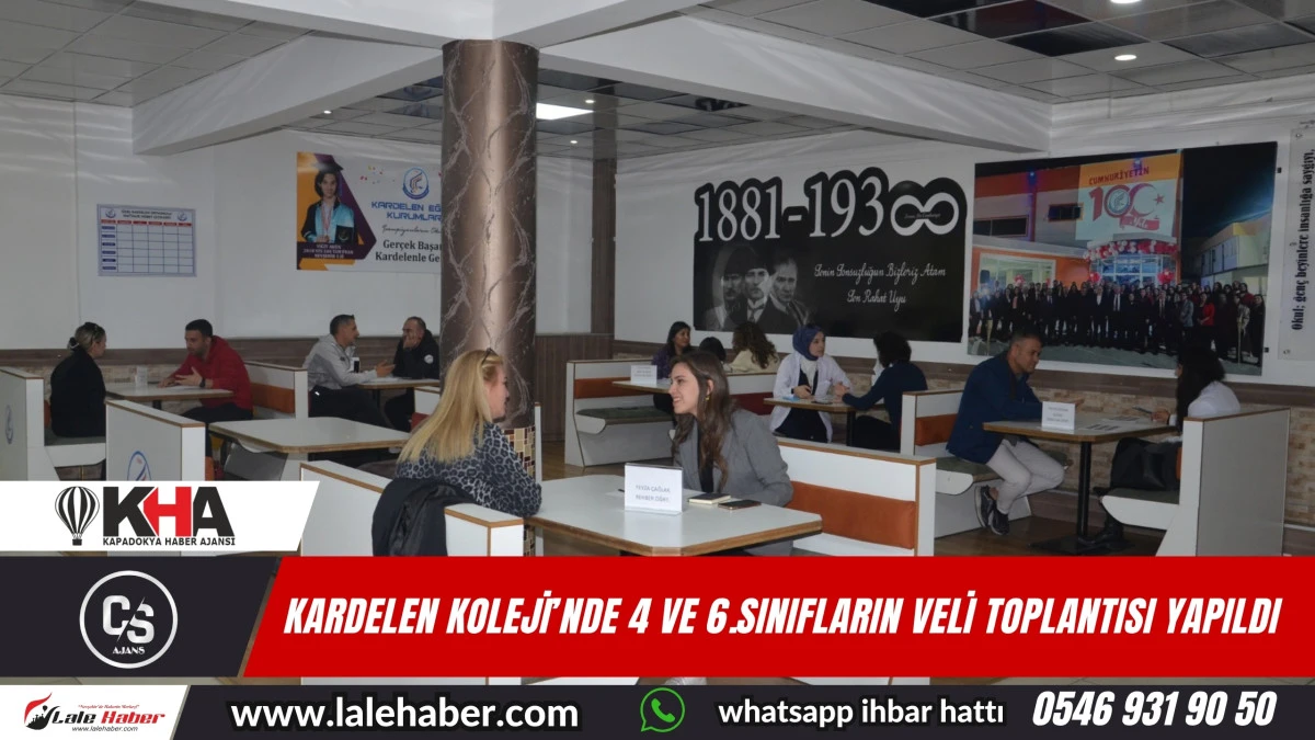 Özel Kardelen İlköğretim Okulunda 4. ve 6. sınıfların veli toplantısı yapıldı