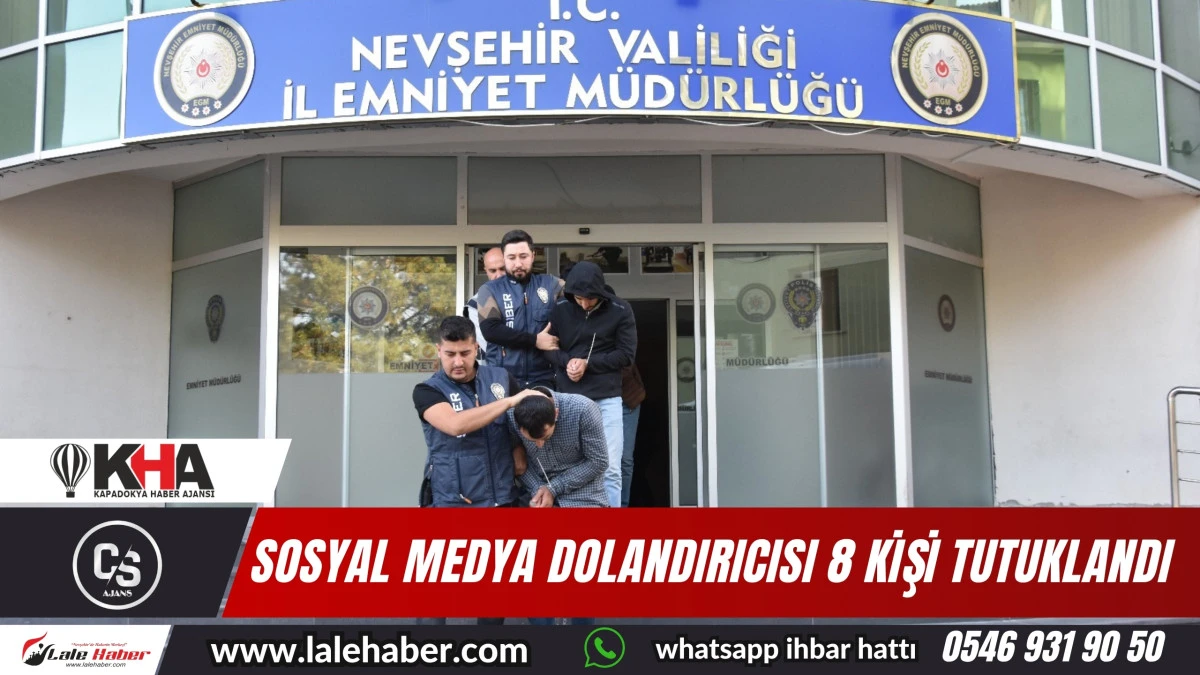 Sosyal medya dolandırıcısı 8 kişi tutuklandı
