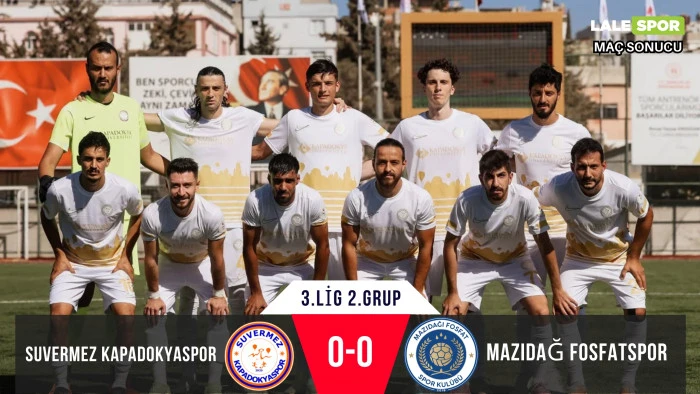 Suvermez Kapadokyaspor: 0 Mazıdağ Fosfatspor: 0 (Maç sonucu)