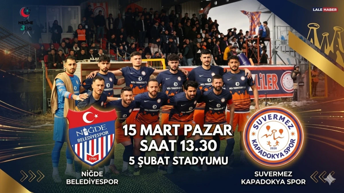 Suvermez Kapadokyaspor deplasmanda Niğde Belediyespor ile karşılaşacak