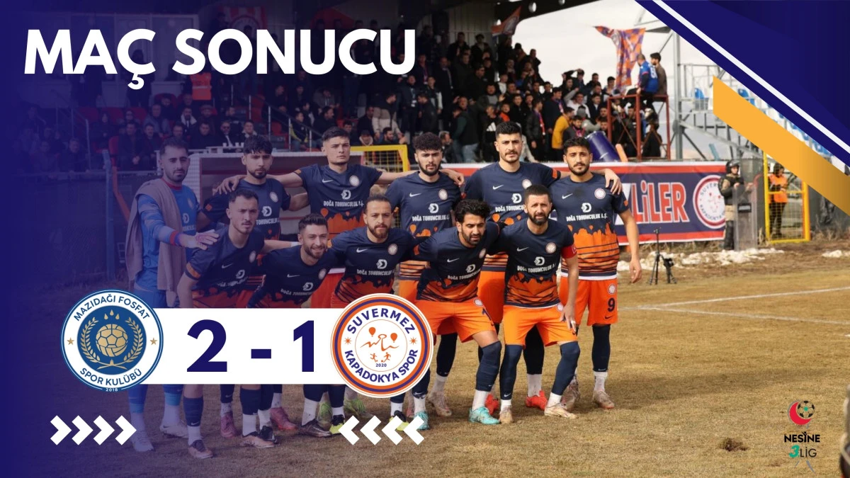 Suvermez Kapadokyaspor, Mazıdağ Fosfatspor'a 2-1 mağlup oldu