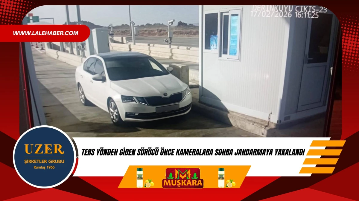 Ters y&ouml;nden giden s&uuml;r&uuml;c&uuml; &ouml;nce kameralara ardından jandarmaya yakalandı