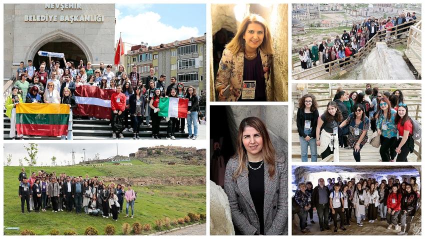 Avrupa’nın farklı ülkelerinden gelen öğretmen ve öğrenciler Kayaşehir’i gezdi