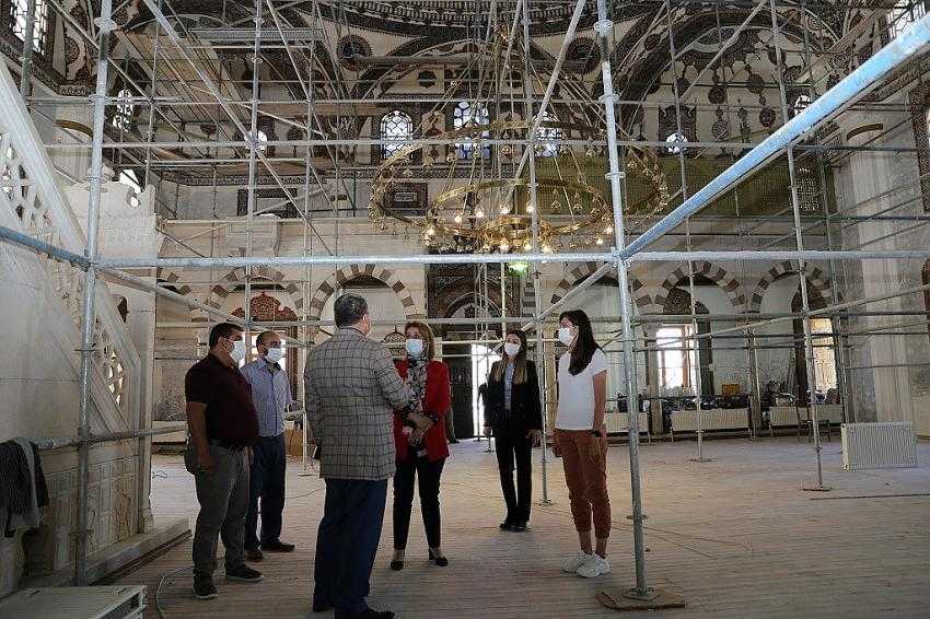 Vali Becel, Kurşunlu Camiinde incelemelerde bulundu