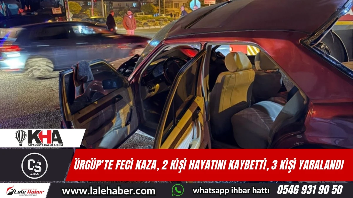 Ürgüp'te feci kaza: 2 kişi hayatını kaybetti, 3 kişi yaralandı