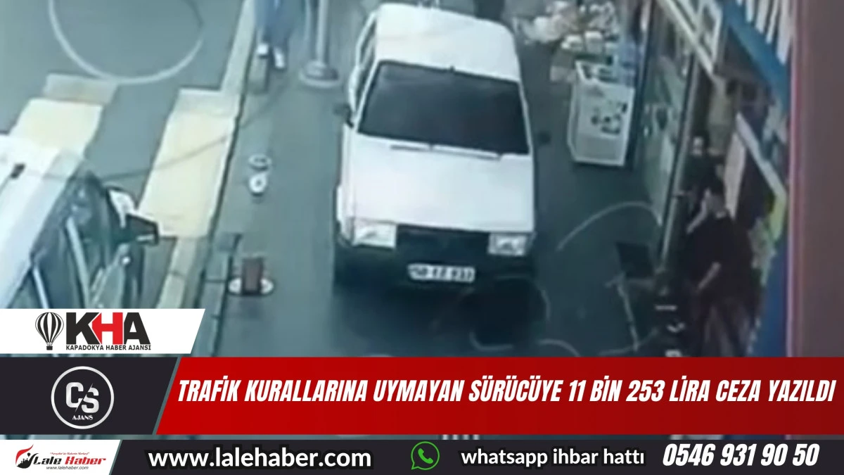 Yaya kaldırımından araç süren sürücüye ceza yağdı